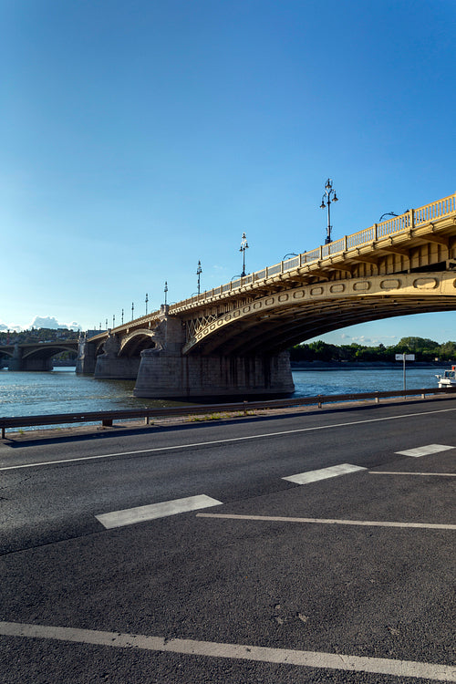 Margaret Bridge in Budapest on a sunny afternoon
