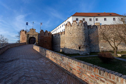 Castle of Siklos on a sunny winter day.