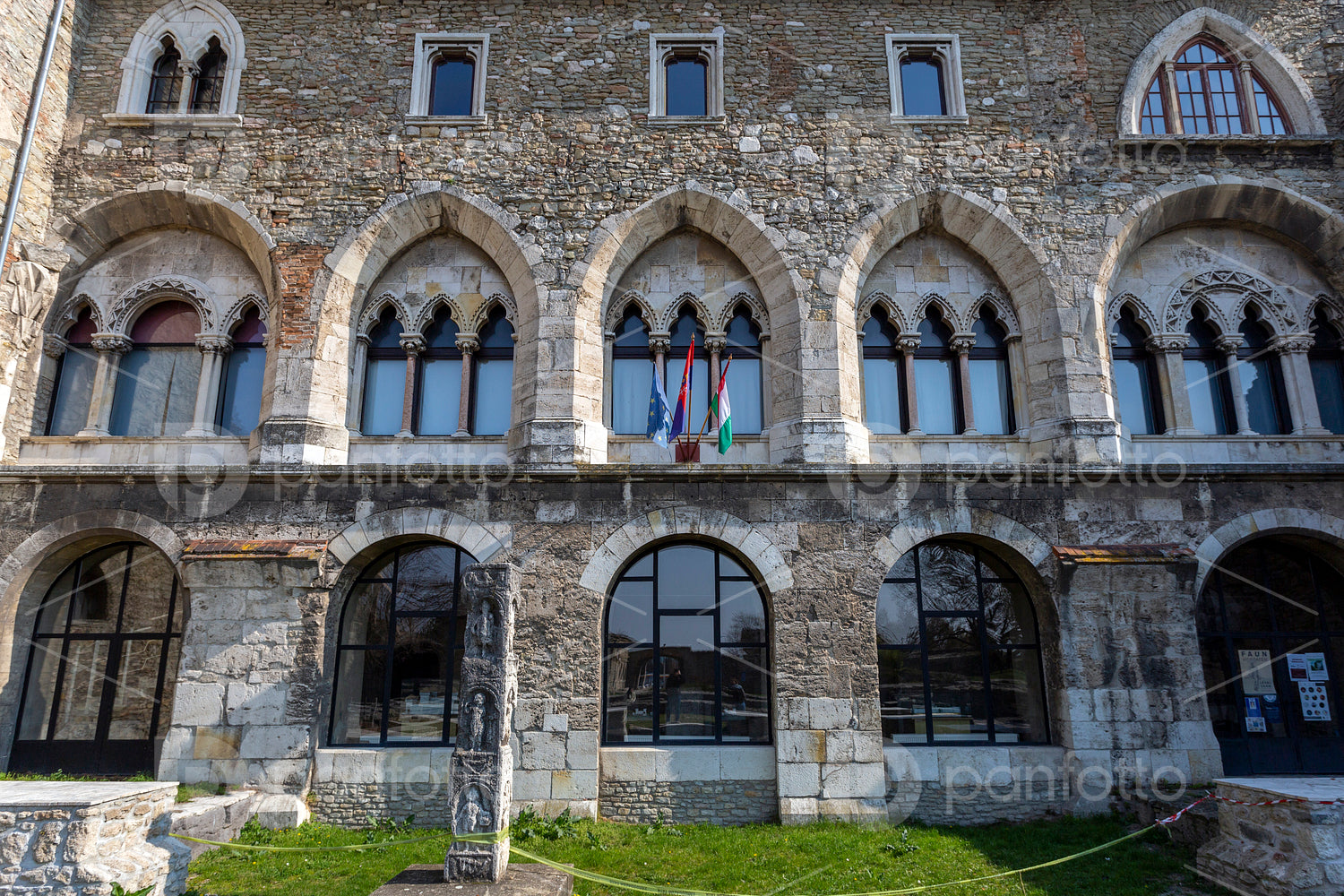 The castle of Tata on a sunny spring day