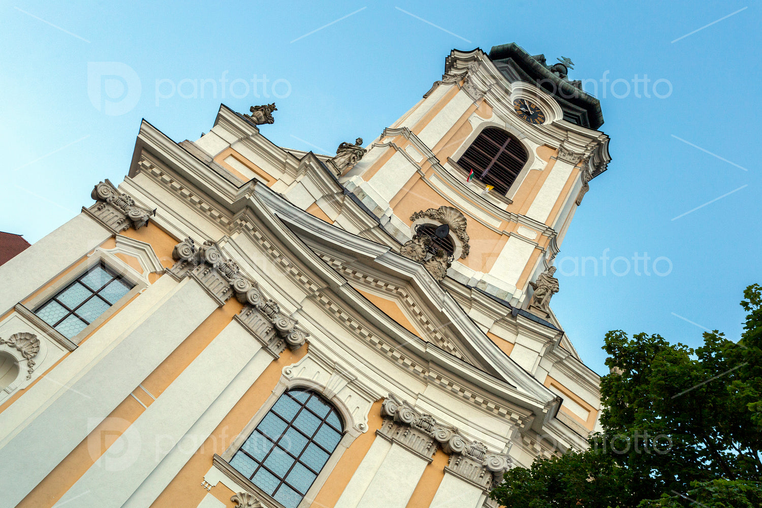 The Baroque abbey church of Szentgotthárd