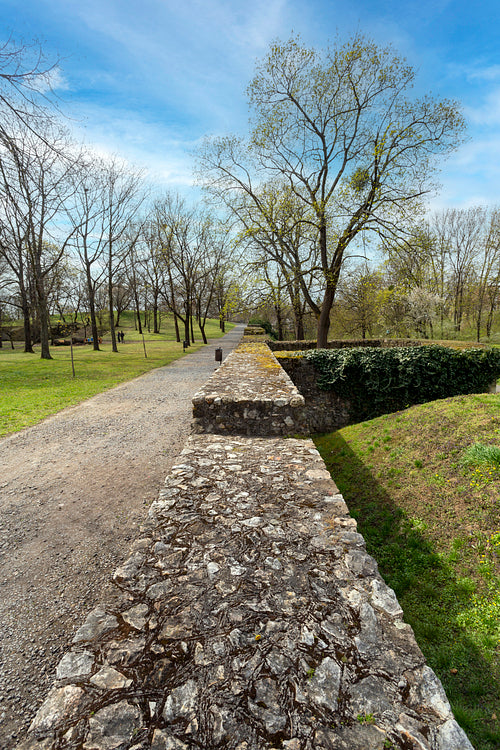 Stone walls of the Castle of Sárospatak