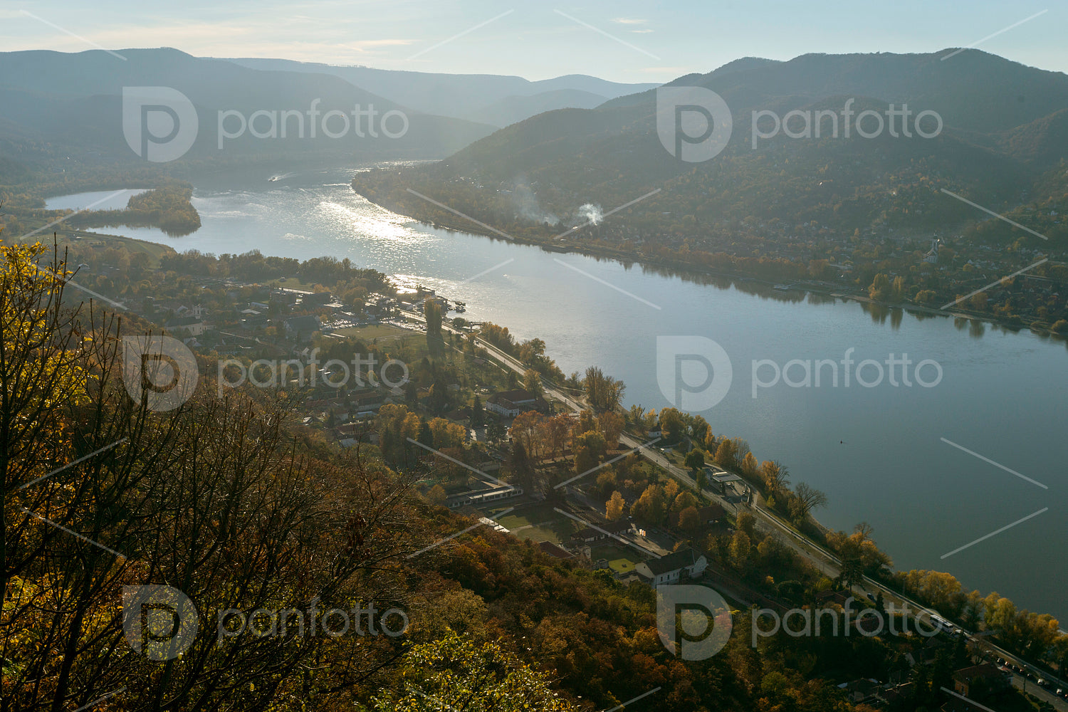 The view of the Danube bend from the upper castle of Visegrád