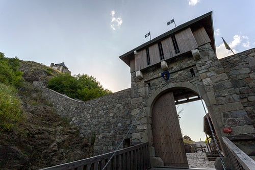 Entrance of the lower castle of Füzér