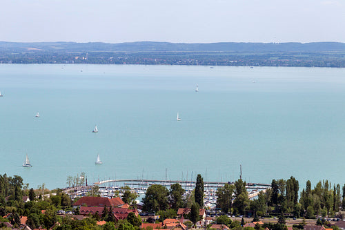 Lake Balaton from the Somlyo mountain