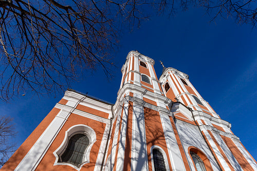 Facade of the Basilica of Mariagyud in Hungary