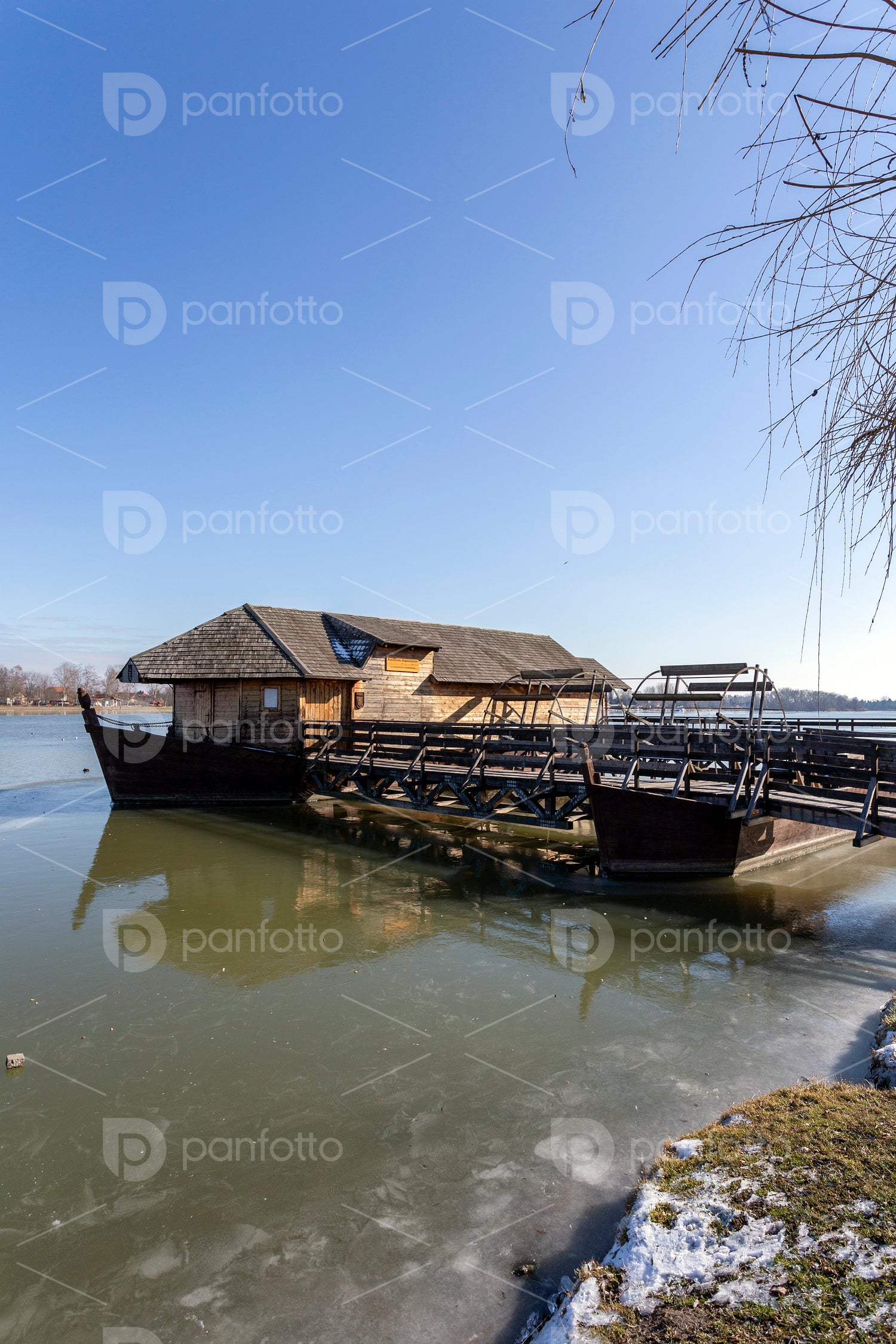 Boat mill on the river Danube