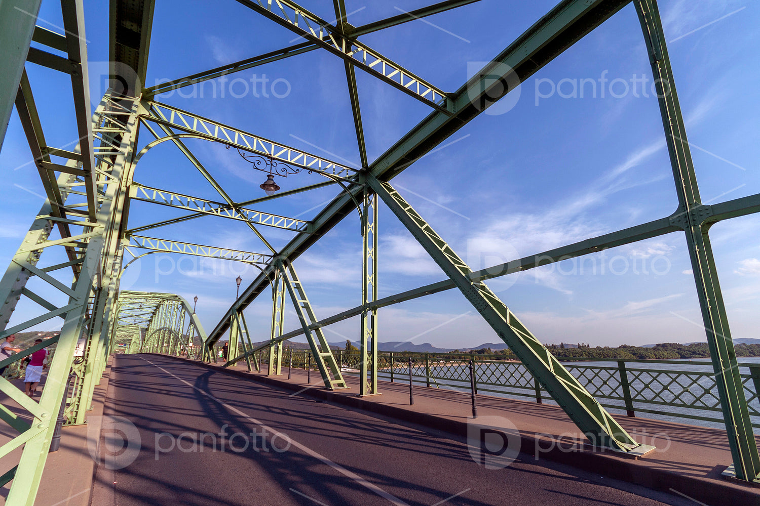 The Maria Valeria bridge joins Esztergom in Hungary and Sturovo