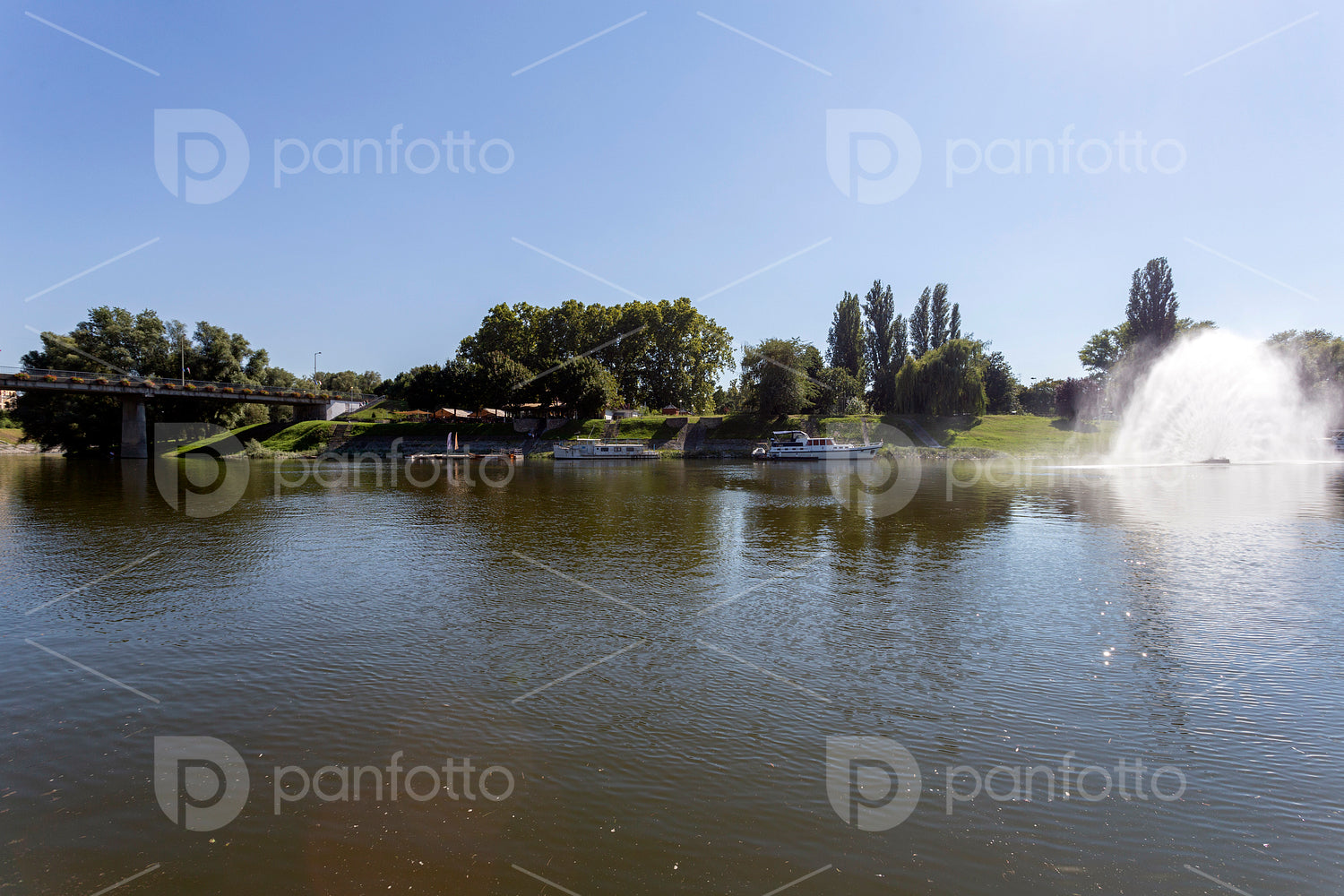 Sugovica riverbank in Baja, Hungary