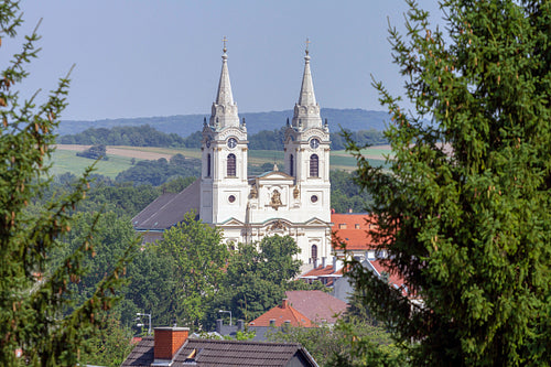 Zirc Abbey view from the Bakony