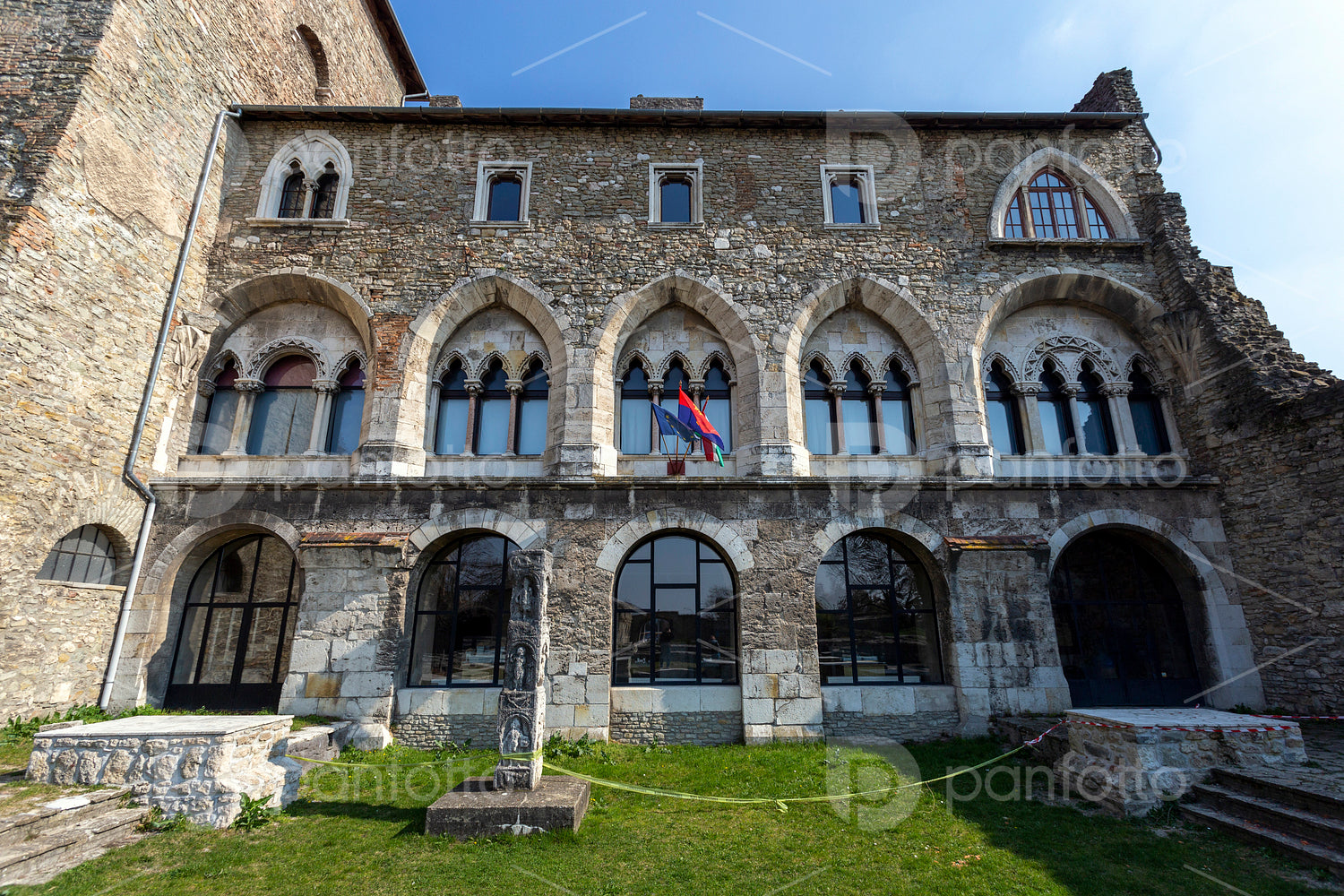The castle of Tata on a sunny spring day