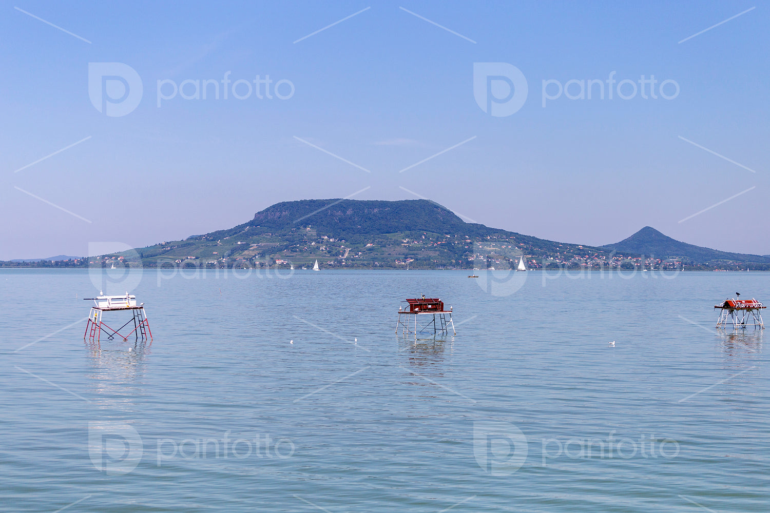 Lake Balaton view from Fonyod, Hungary.