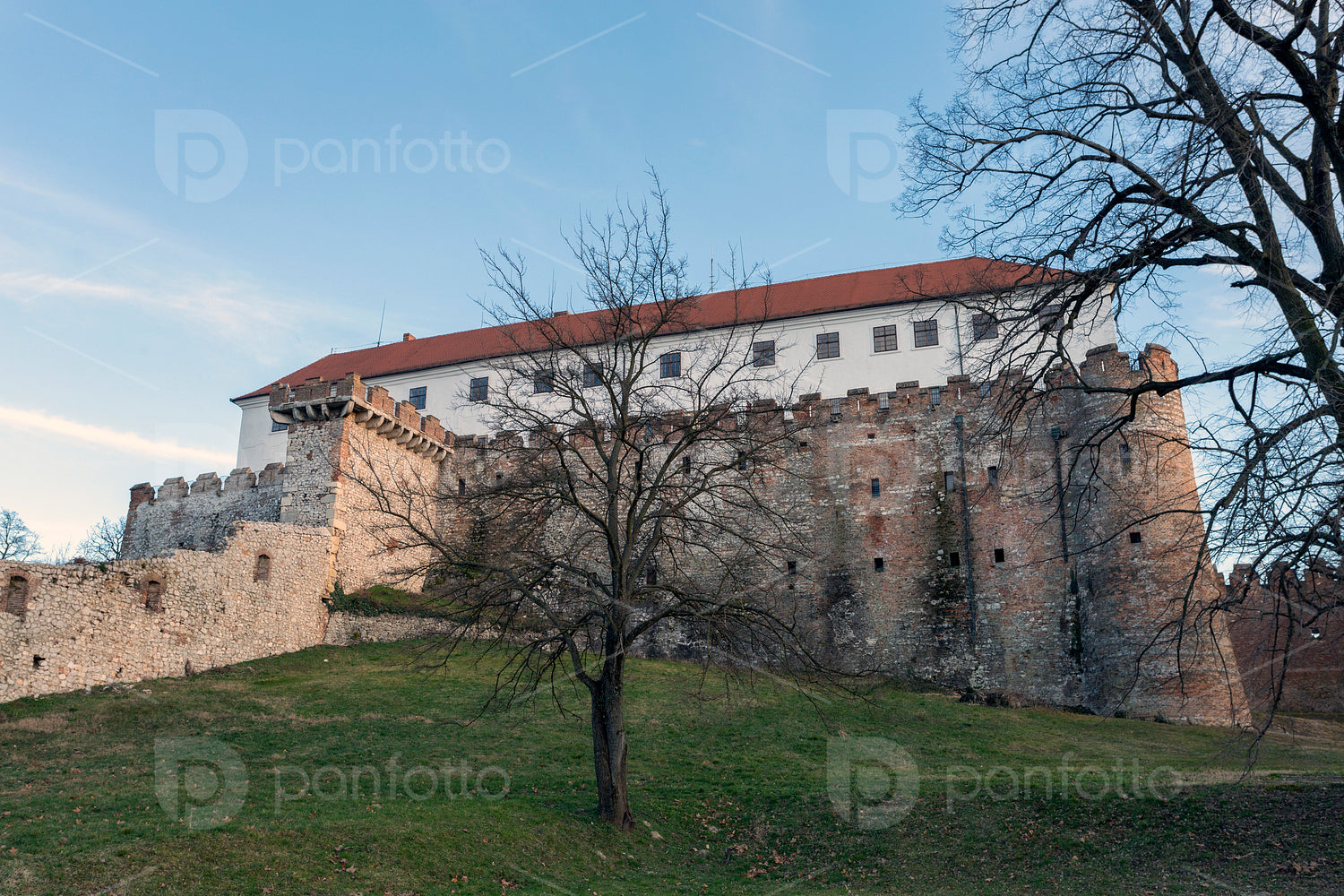 Castle of Siklos on a sunny winter day.