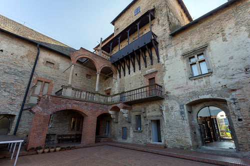 The court of the castle of Simontornya
