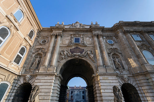 The Oroszlános Gate at the Buda Castle in Budapest