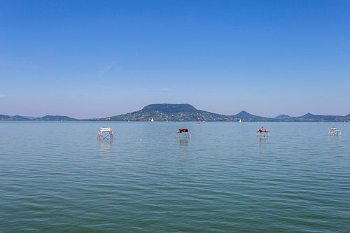 Lake Balaton view from Fonyod, Hungary.