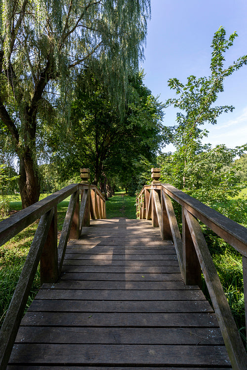 Wooden bridge in Zalaegerszeg