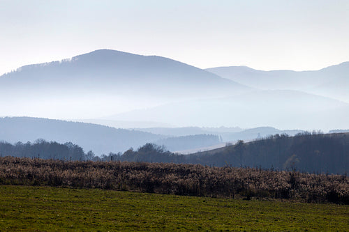 Winter landscape in the Zemplén mountains
