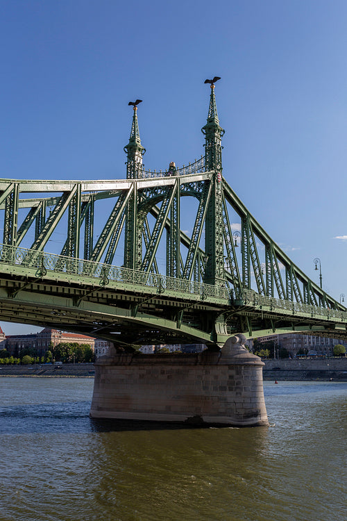Liberty Bridge in Budapest on a sunny afternoon