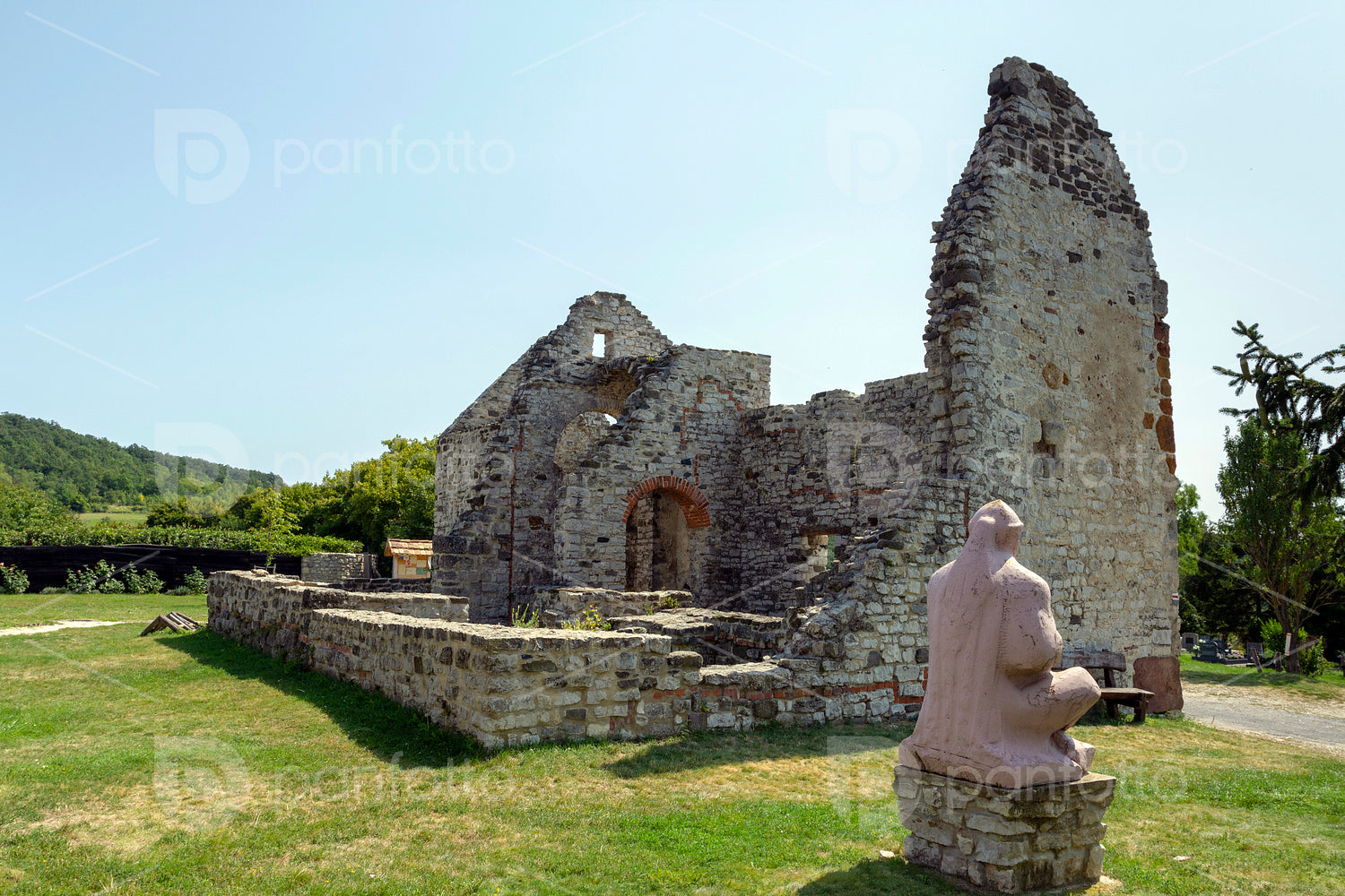 Ruin of a medieval church in Dörgicse
