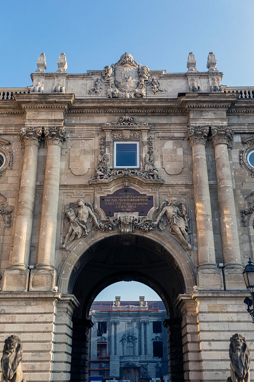 The Oroszlános Gate at the Buda Castle in Budapest