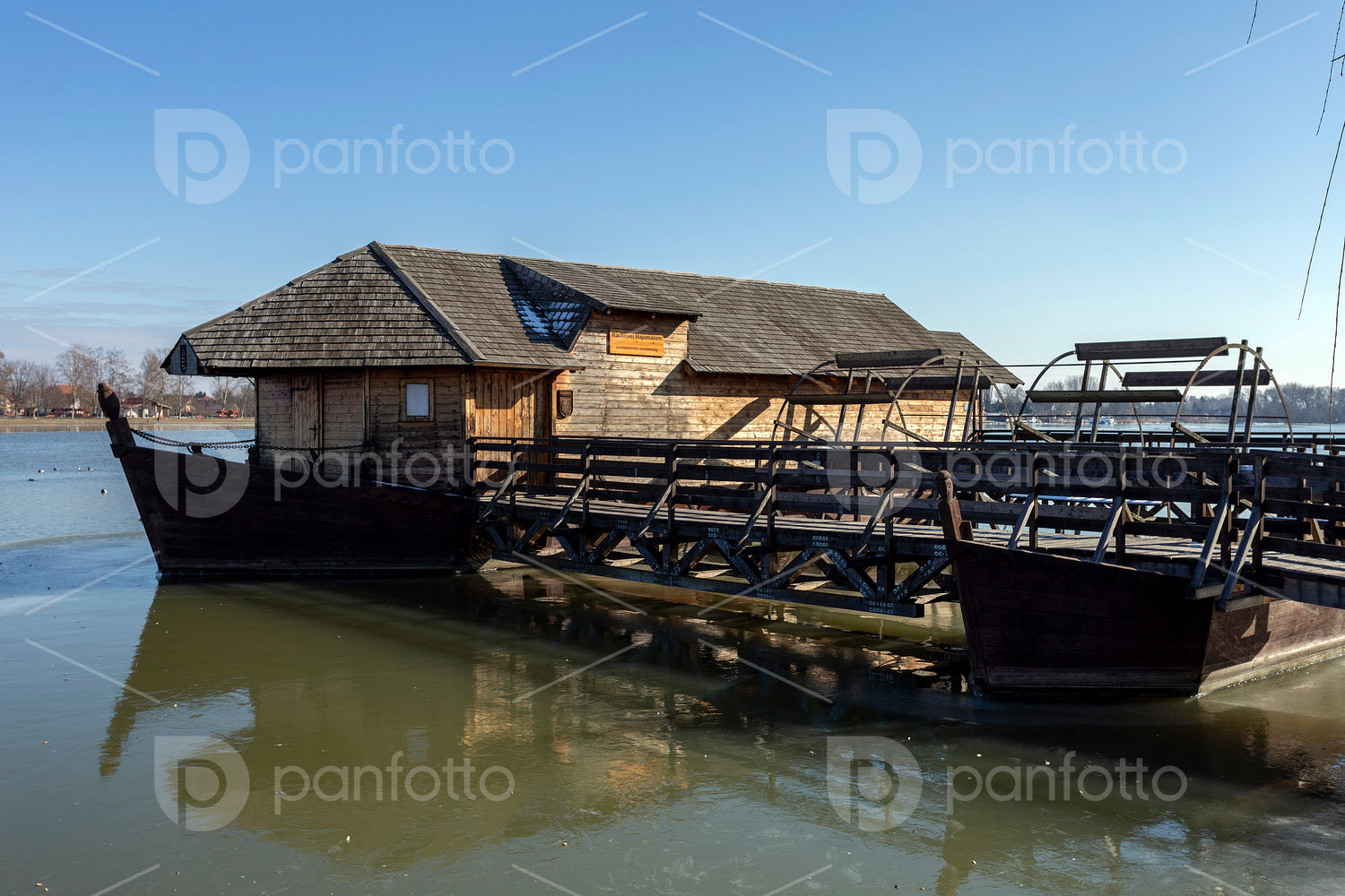 Boat mill on the river Danube