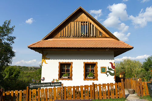 Traditional village house in Hollókő