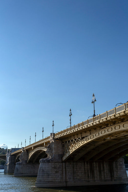 Margaret Bridge in Budapest on a sunny afternoon