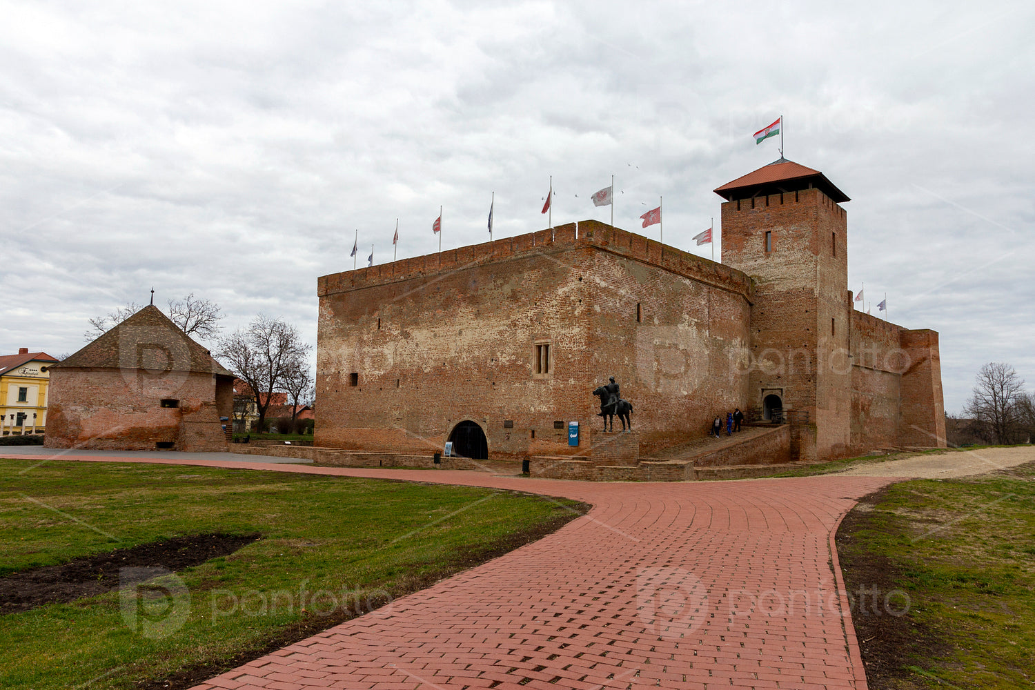Gyula Castle in Gyula on a winter day