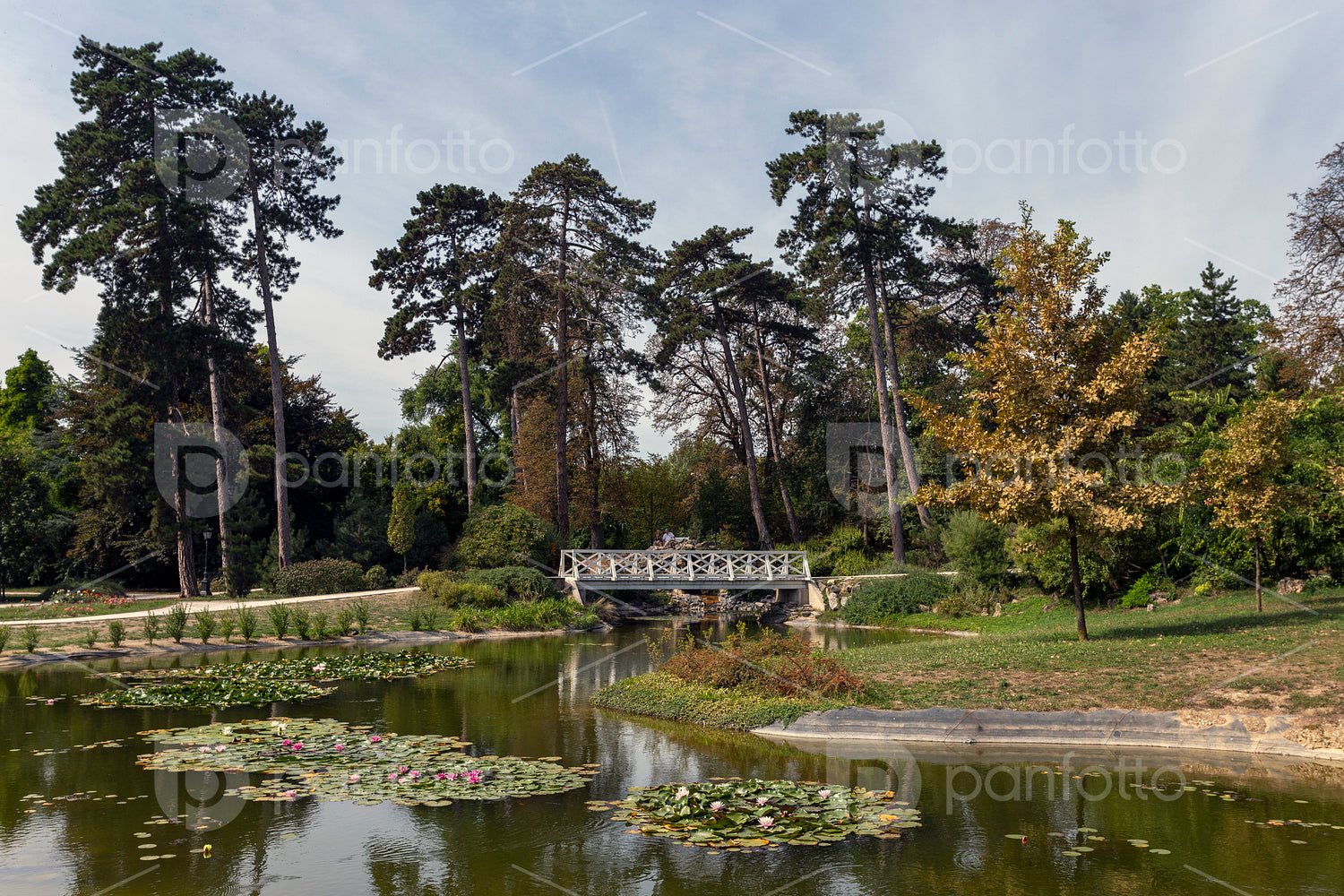 The garden of the Festetics Palace in Keszthely