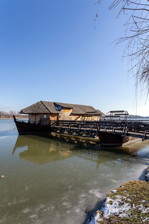 Boat mill on the river Danube