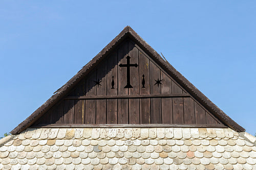 Traditional village house in Hollókő