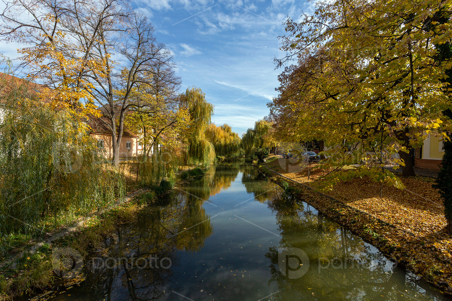 Autumn in Gyula on an sunny day