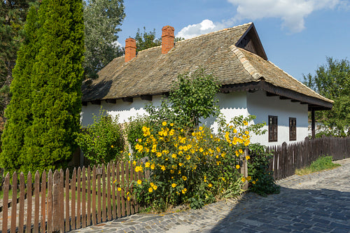 Traditional village house in Hollókő
