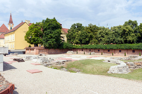 Ruin garden in Szekesfehervar, Hungary