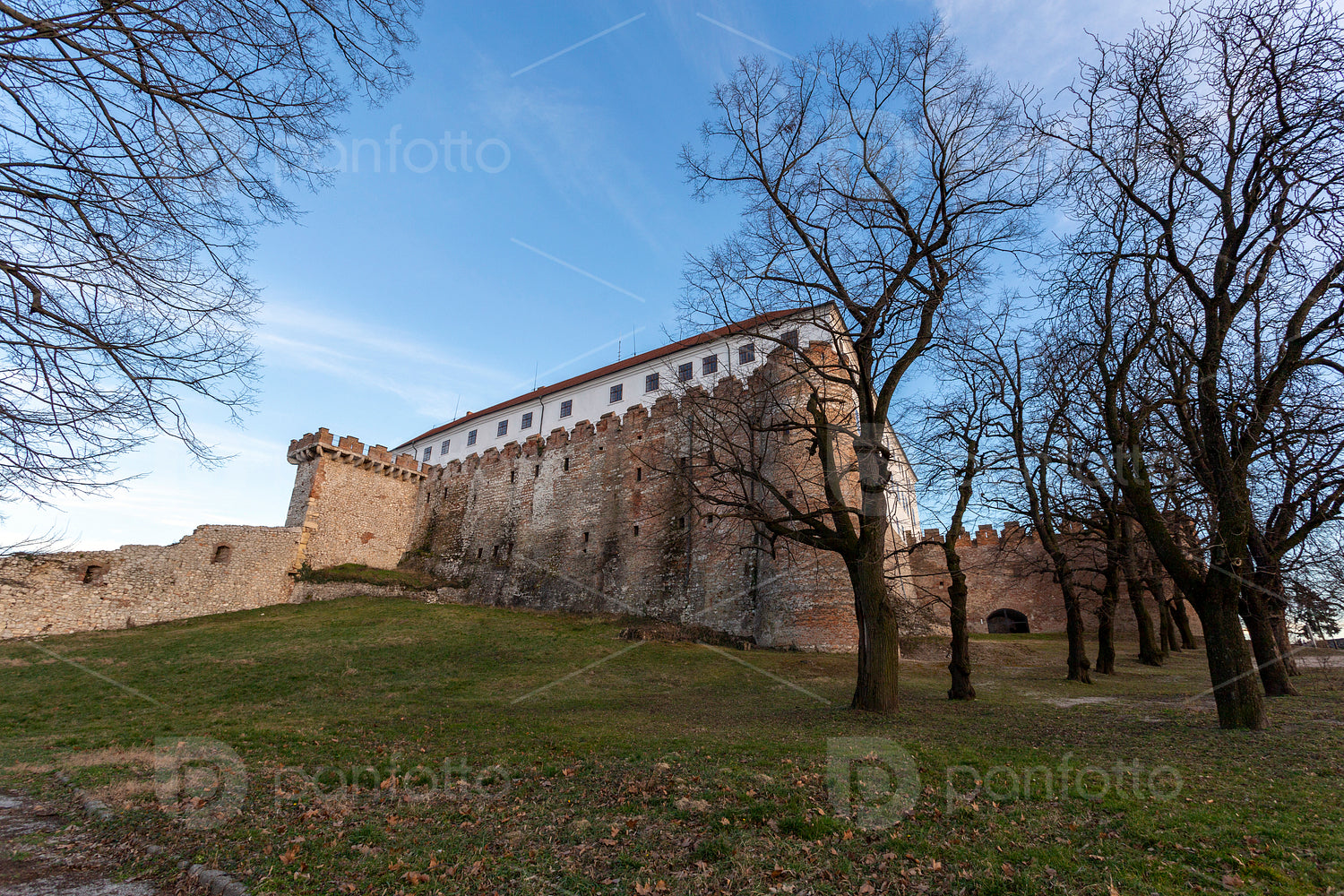 Castle of Siklos on a sunny winter day.