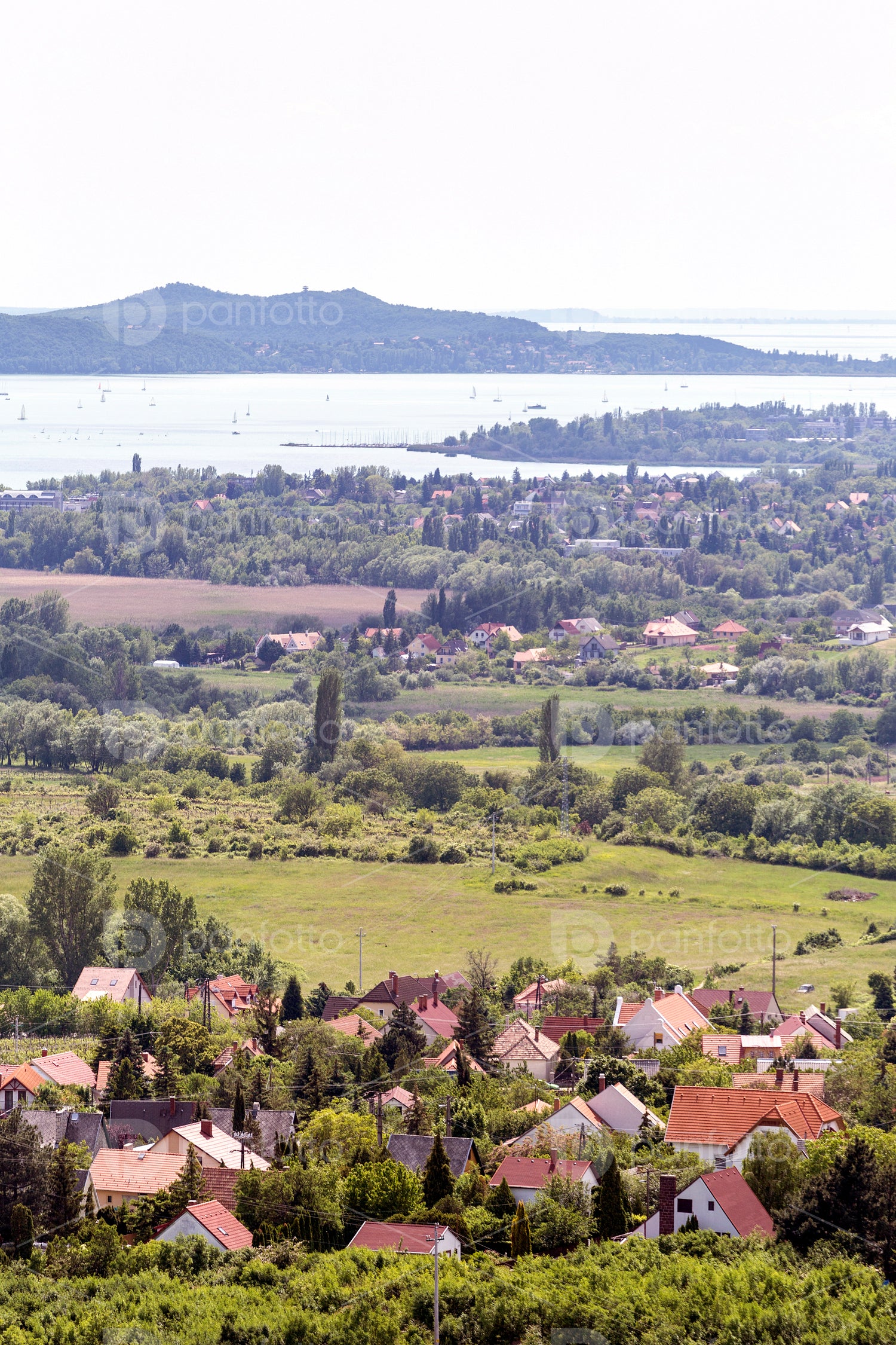 View of the Tihany penisula from the Somlyo mountain