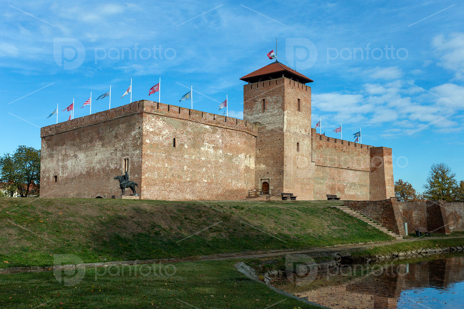 Gyula Castle in Gyula on an autumn day