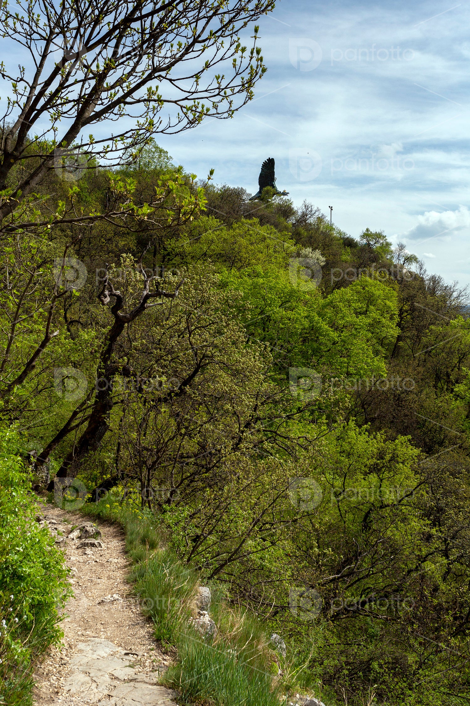 Hiking trail in the Gerecse mountains