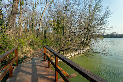 The Cseke lake in Tata, Hungary.
