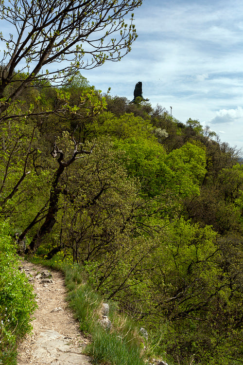 Hiking trail in the Gerecse mountains