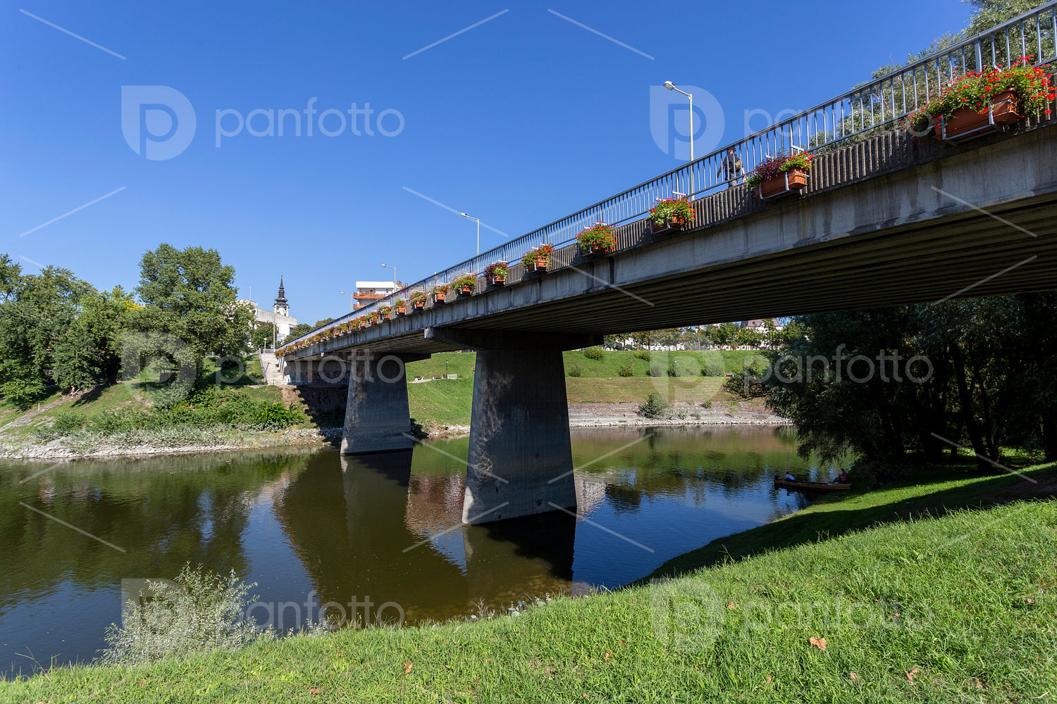 Petofi bridge on the Sugovica river in Baja, Hungary