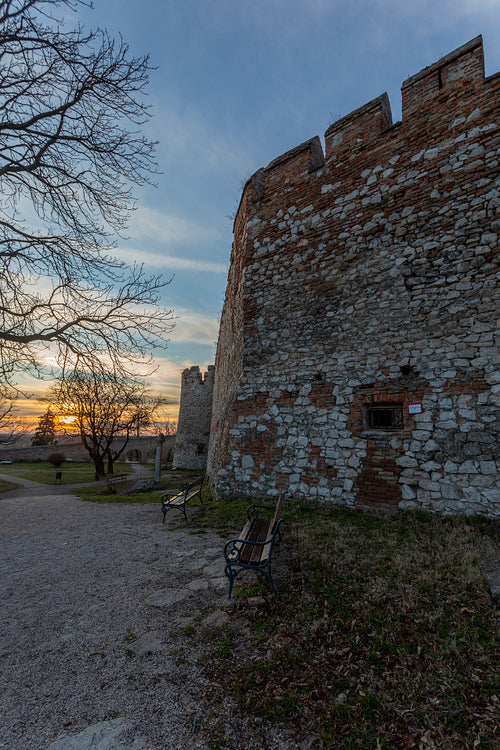 Castle of Siklos on a sunny winter day.