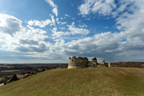 Ruins of the Szarvaskő castle in Döbrönte