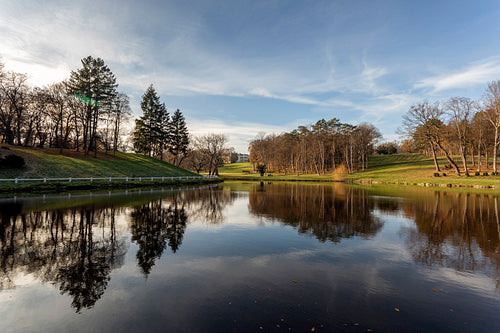 Lake at the Károlyi Castle in Füzérradvány