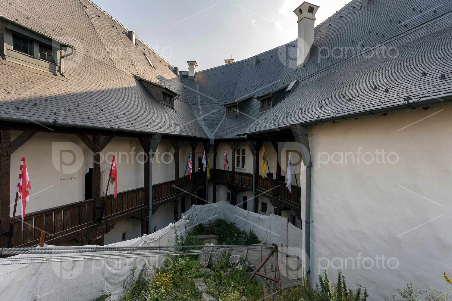 Courtyard of the castle of Füzér