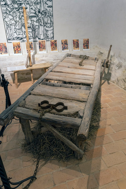 Torture bed in the Thury castle