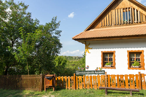 Traditional village house in Hollókő