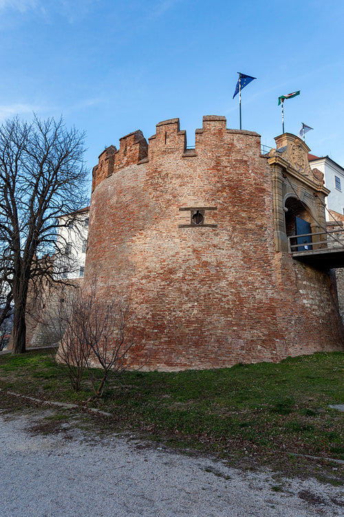 Castle of Siklos on a sunny winter day.