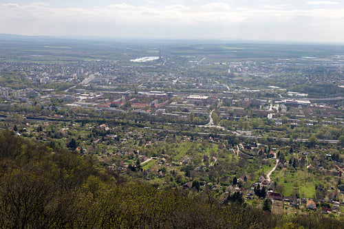 View of Tatabánya from the Szelim cave