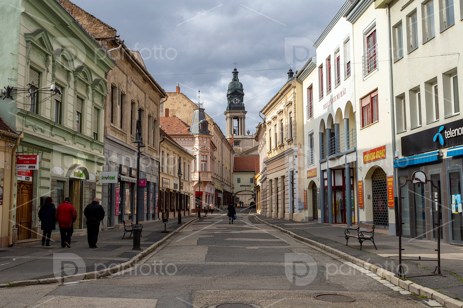 Old downtown of Pápa
